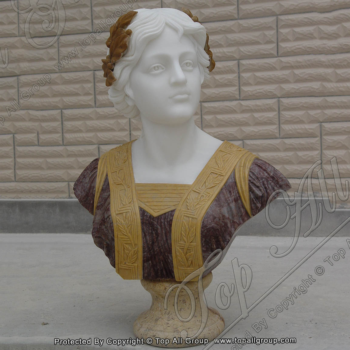 Carving Stone Statue Marble Sculpture Head Bust for Decoration