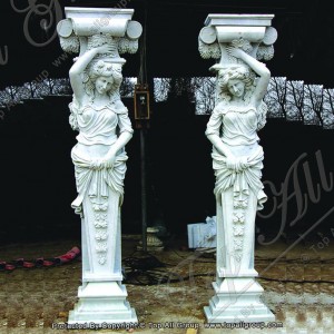 Carving sculpture women marble column TAMC-040