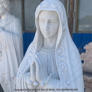 Katolika sanktulo marmora statuo nia sinjorino de Fatima TARS034