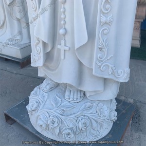 Katolsk marmorstatue vår frue av Fatima TARS034