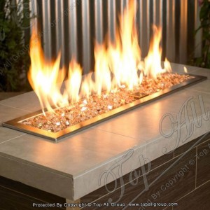 1/4” Champagne Reflective Fire Glass