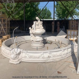 Cherub Statue White Marble Fountain TAGF-13