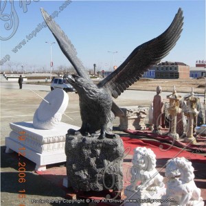 China Factory Black Marble Hawk Skulptura TAAS-018