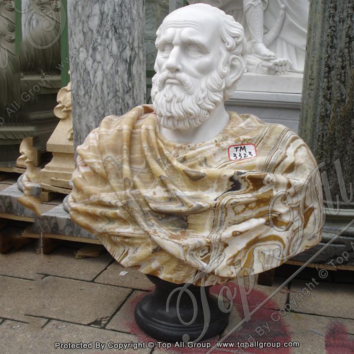 China Factory Marble Bust Statue Stone Bust TABS-079 detail pictures