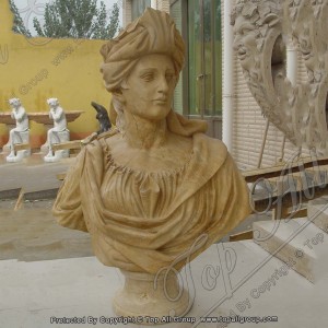China Factory Yellow marble bust sculpture TABS-044