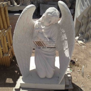 Church Marble Kneeling Angel Statue-024