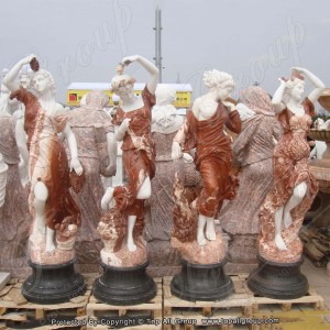 Marble Cad Cas Classical Four Season Statues Lady Statues Sawirrada TPFSS-039