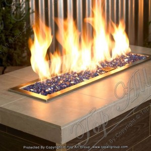 1/4” Cobalt Reflective Fire Glass