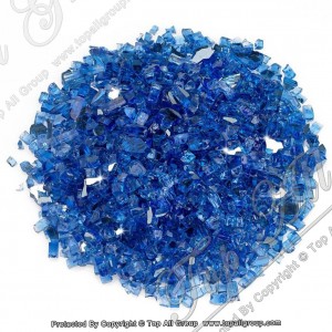 1/4” Cobalt Reflective Fire Glass