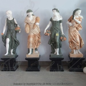 Colorful life size four season marble statue TPFSS-011