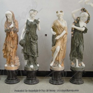 Fargerik liv størrelse fire sesong marmor statue TPFSS-011