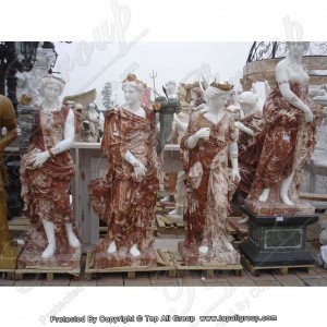 Colorful marble four season sculpture for garden TPFSS-006