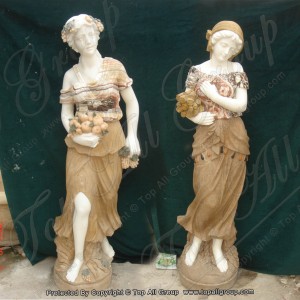 Colorful marble women four season statue for garden TPFSS-032