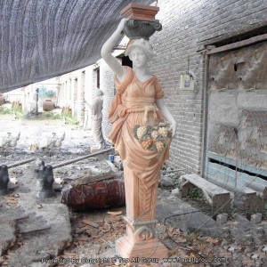 Colorful nature marble column TAMC-026