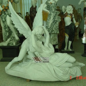 Ture Love Cupid su Psyshe marmuro statula TSAS-001