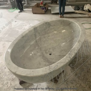Ẹyin Plus White Marble Free Lawujọ Bathtub TABT-036