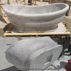 Fabriksbadkar i vit marmor TABT-026