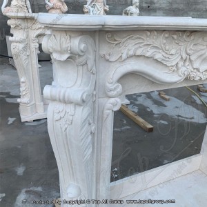 Factroy White Marble fireplace Huri noa TAFM-006