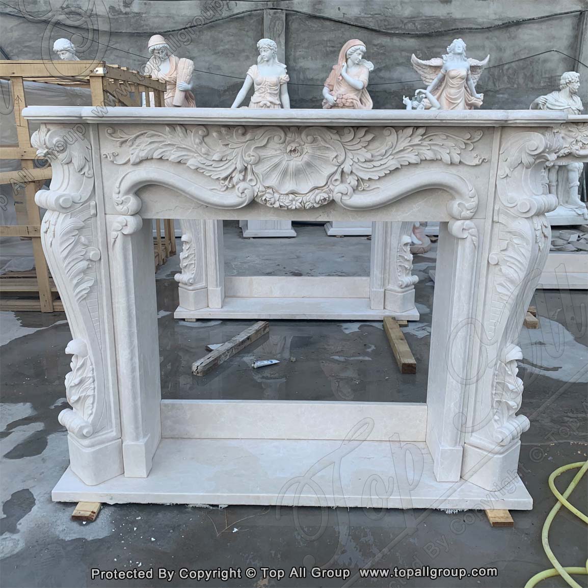 Factroy White Marble fireplace Surround