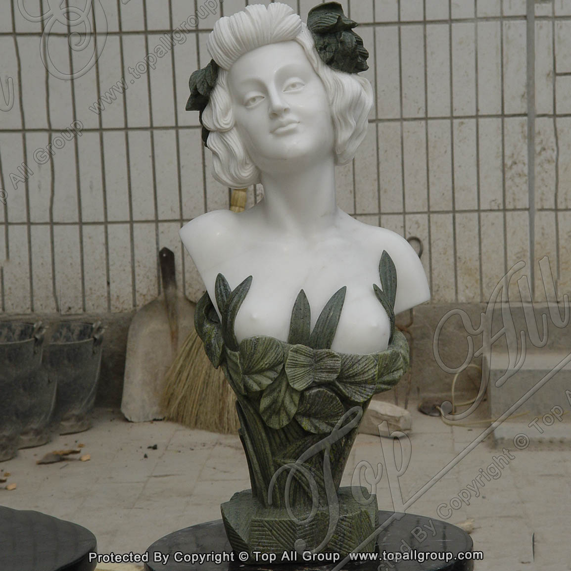 Female marble famous lady bust sculpture