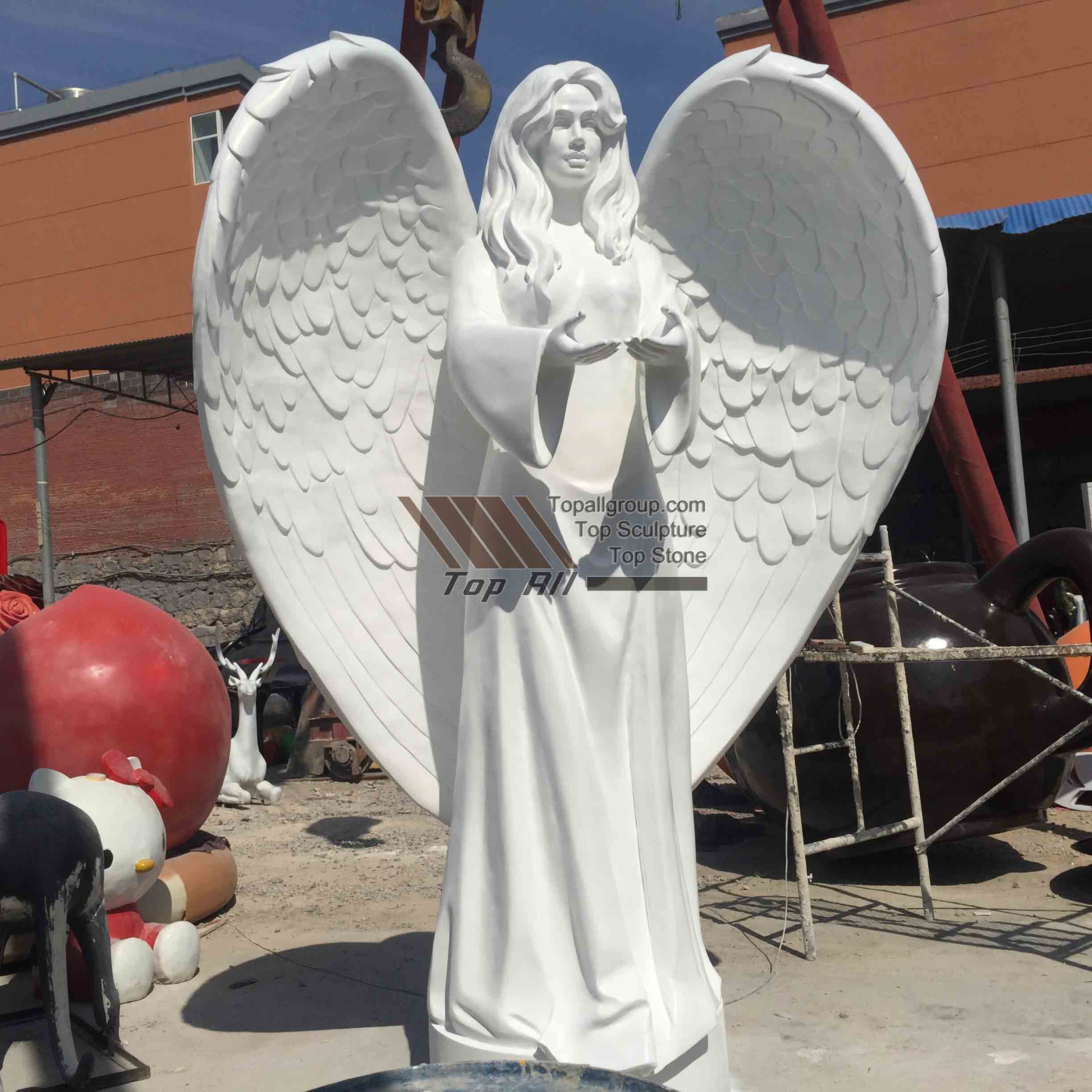 High reputation White Marble Female Bust Statue -
 Fiber Glass Angel Statue TSAS-017 – Top All Group