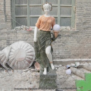 Figure Woman marble Lamp Statue TALP-016