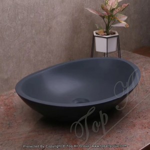 Freestanding Pedestal Bathroom Wash Basin Marble Stone Vanity Sinks TASS-020