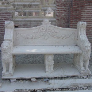 Garden Marble Bench Outdoor Marble Bench Antique Stone Garden Benches TAMB-022