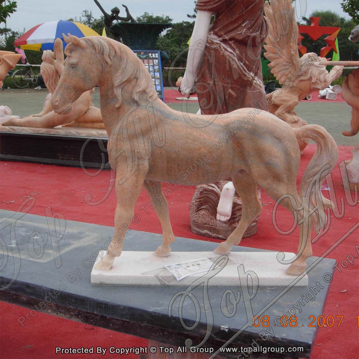 Garden Marble Horse Statue