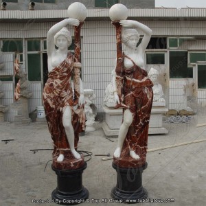 Garden Marble Lady Lamps Lig Standbeeld TALP-007