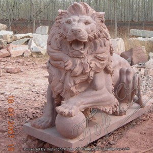 Ogige Uhie Marble Lion Statue TAAS-020