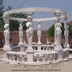 Garden gazebo with marble sculpture TAGG-032