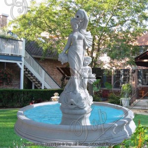 Factory Cheap Hot Luxury Silver Travertine Customized Marble Garden Fountain for Villa