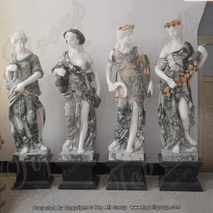 Green color marble four season statue TPFSS-016