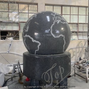 TASBF-054 Grey Granite G654 Big Rolling Sphere Fountain