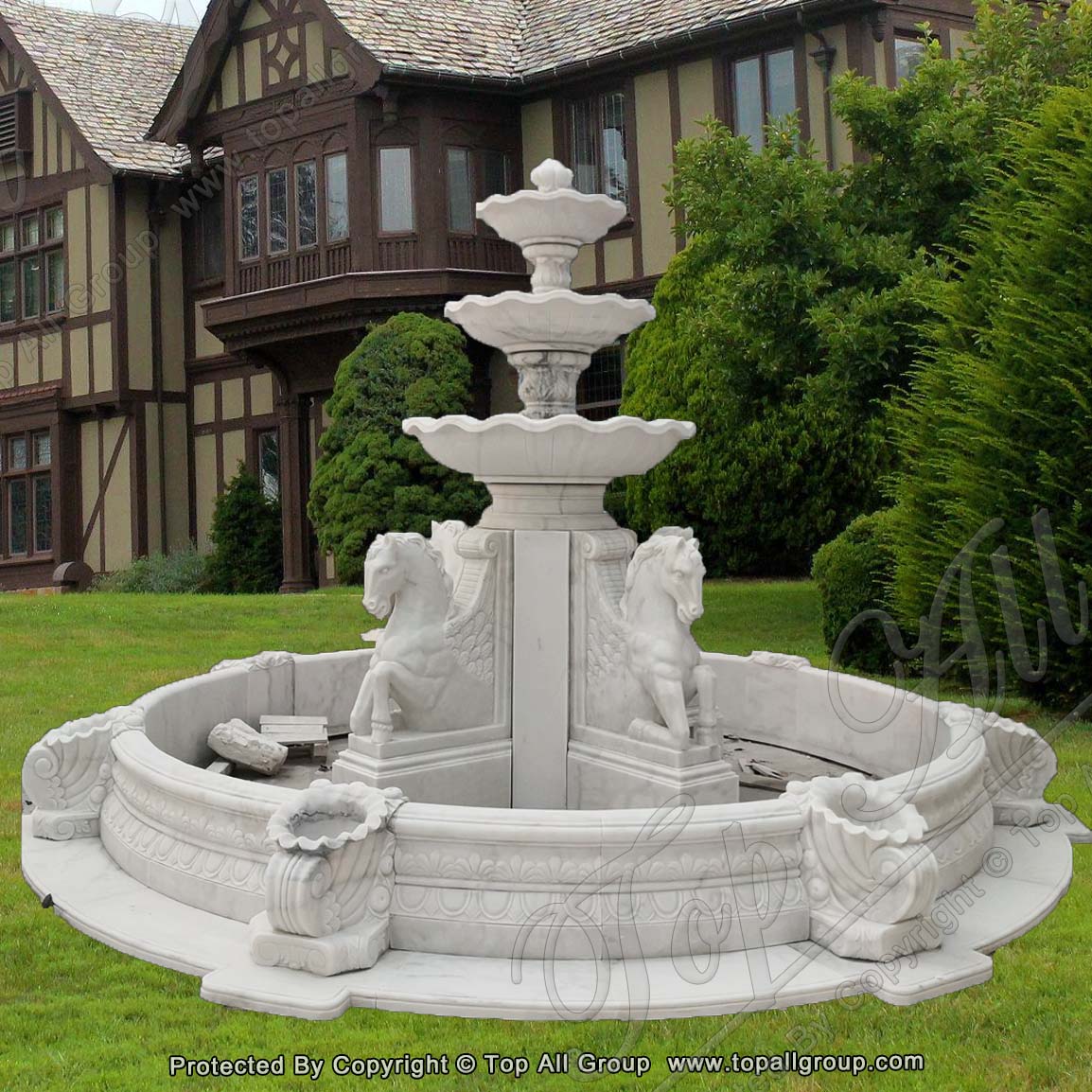 Guangxi White Marble Water Fountain TAGF-20 Featured Image