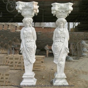 Hand Carved Garden Stone Column TAMC-023