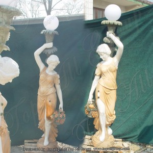 Inukit ng Kamay na Marble Garden Lamp Sculpture TALP-022