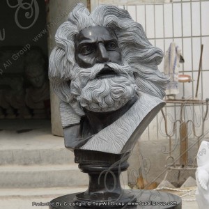 Hand carved european bust marble statue for garden decoration TABS-031