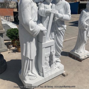 Statua in marmo Sacra Famiglia di Maria Giuseppe e Gesù Bambino TARS037