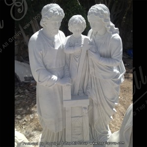 Holy Family religious marble sculpture TARS042