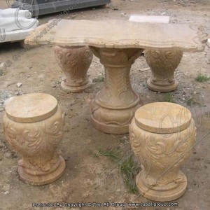 Hot Sale Outdoor Marble Bordsstolar TAMB-035