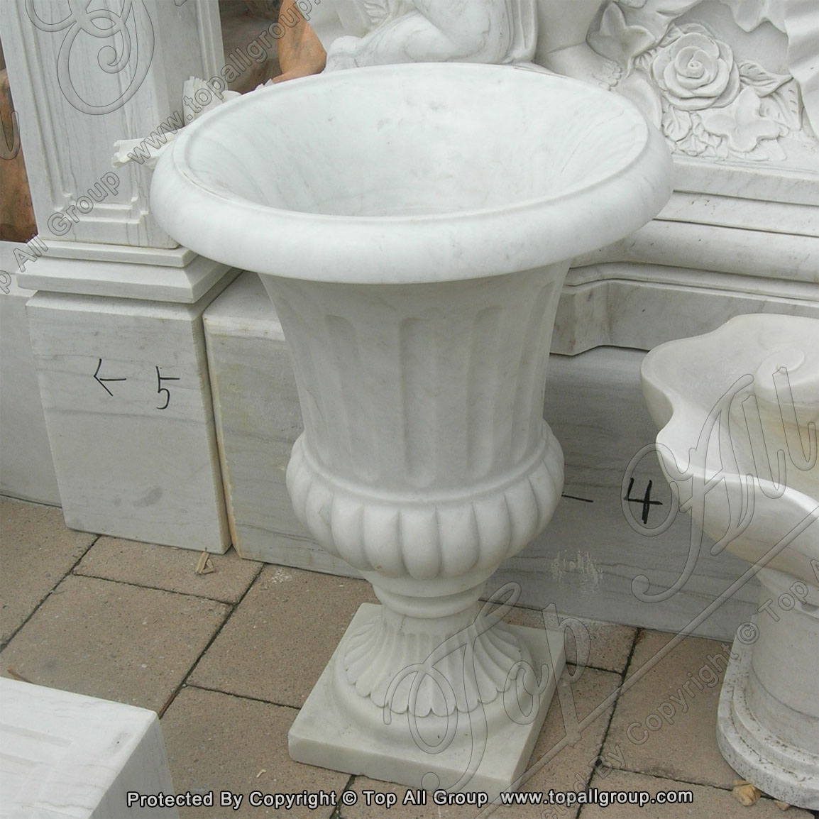 Hot Selling Classic outdoor marble flower pot