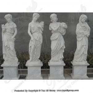 Hot sale stone carved greek goddess life size marble four season statue TPFSS-048