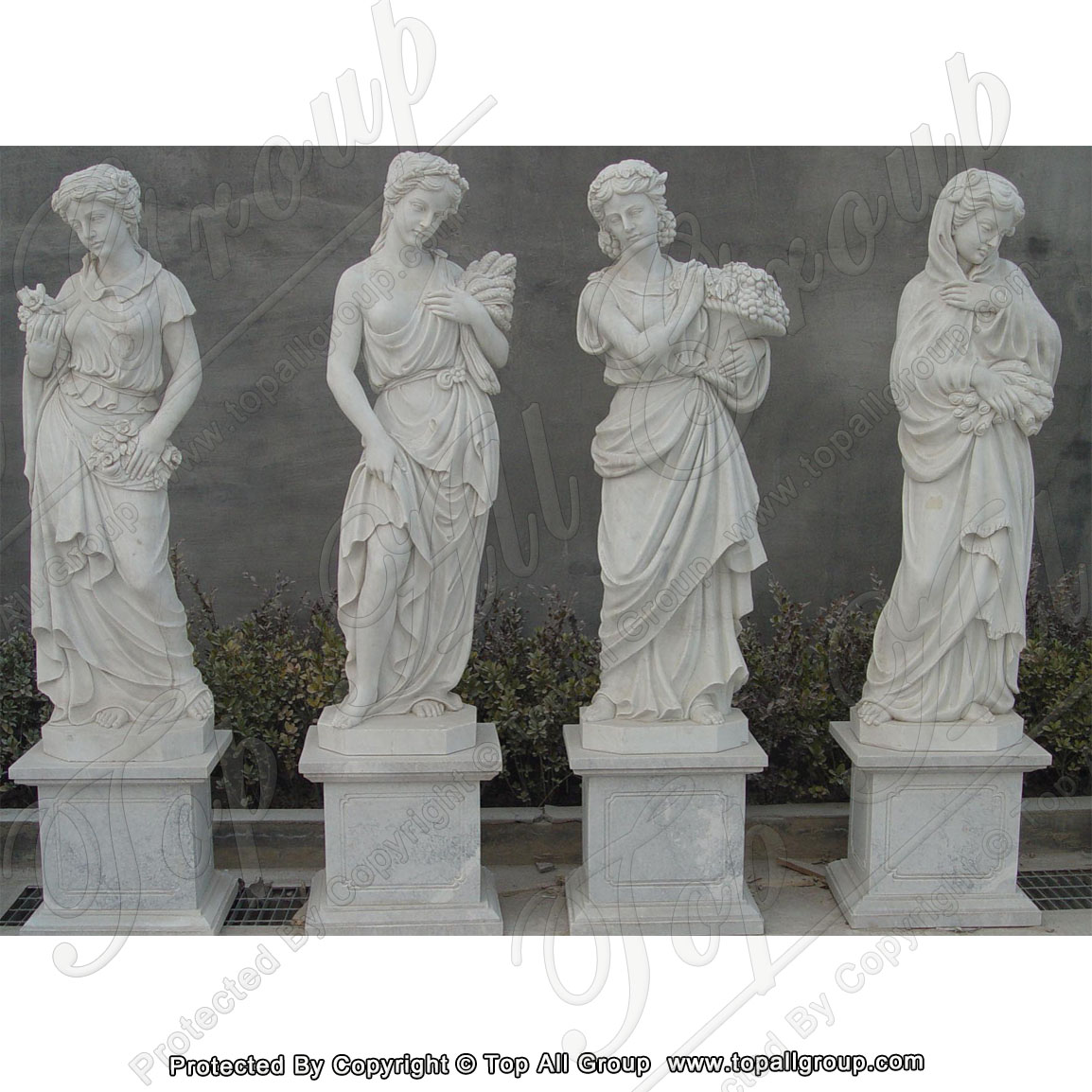 Hot sale stone carved greek goddess life size marble four season statue