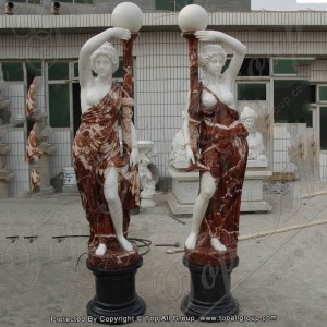 Imitate unique design marble lady lamp sculpture TALP-018