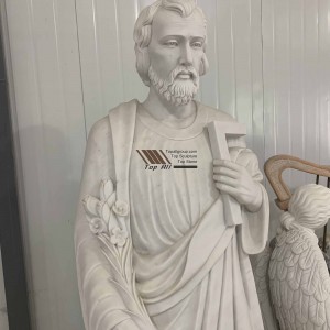 Estatua de mármol del pastor de la iglesia cristiana de tamaño natural TSRS-028