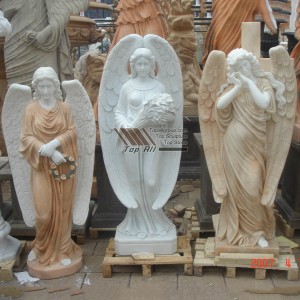 Factory wholesale David Bust Sculpture - Life Size Garden Marble Angel Statue TSAS-007 – Top All Group