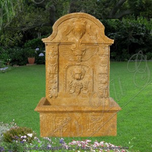 Fontana da parete in marmo con statua testa di leone TAGF-82