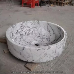 Lavabo rotondo in marmo naturale TASS-040